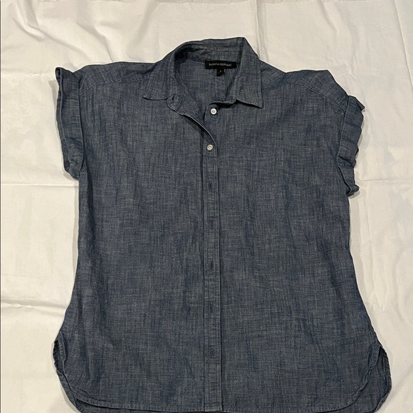 Banana Republic Tops - Banana Republic Denim Blue Collared Shirt